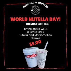 $5 Nutella and Marshmallow shakes!