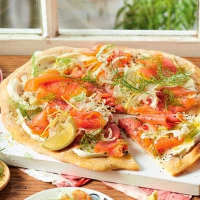 Smoked Salmon and Fennel Pizza